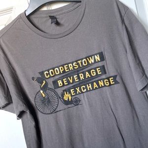 Cooperstown Beverage Exchange penny-farthing bicycle t-shirt